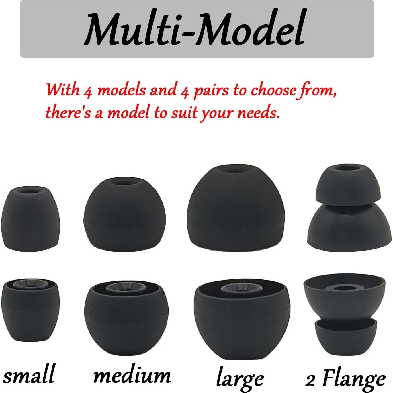 Replacement Eartips Silicone Earbuds Buds Set for Powerbeats Pro Beats Wireless Earphone Headphones,Earbuds Eartips,Flexible Rubber Cover Skin Accessories-Black