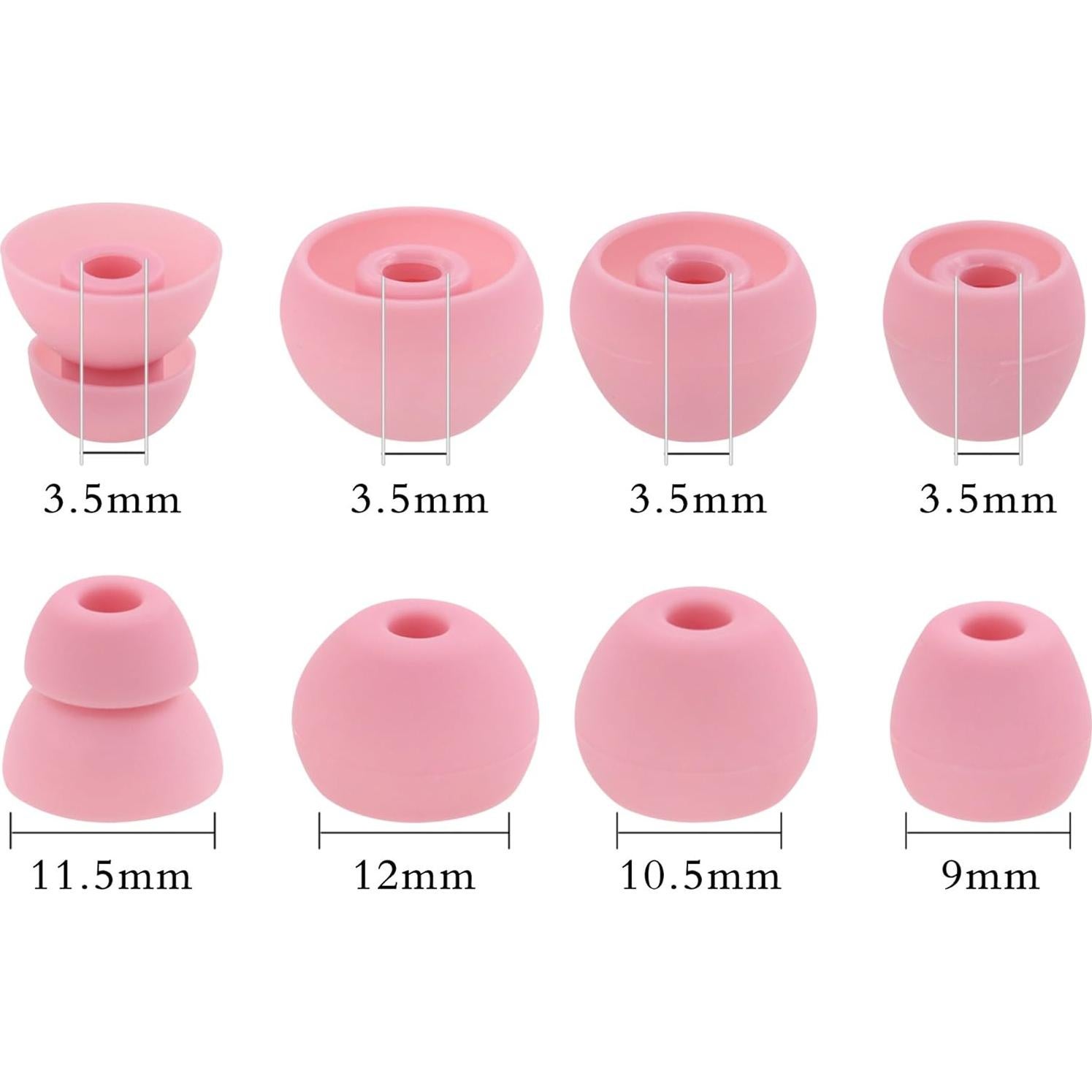 Puntas de Oído ALXCD para Auriculares In-Ear BeatsX - 8 Pares Rosa