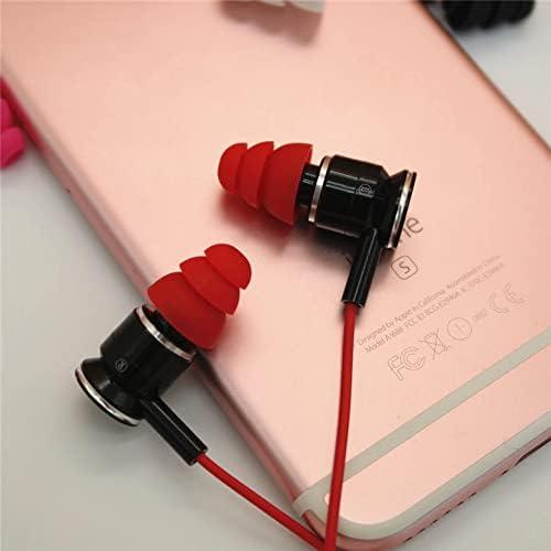 Puntas de Flange JNSA Reemplazo Auriculares In-Ear 6 Pares S/M/L Rojo