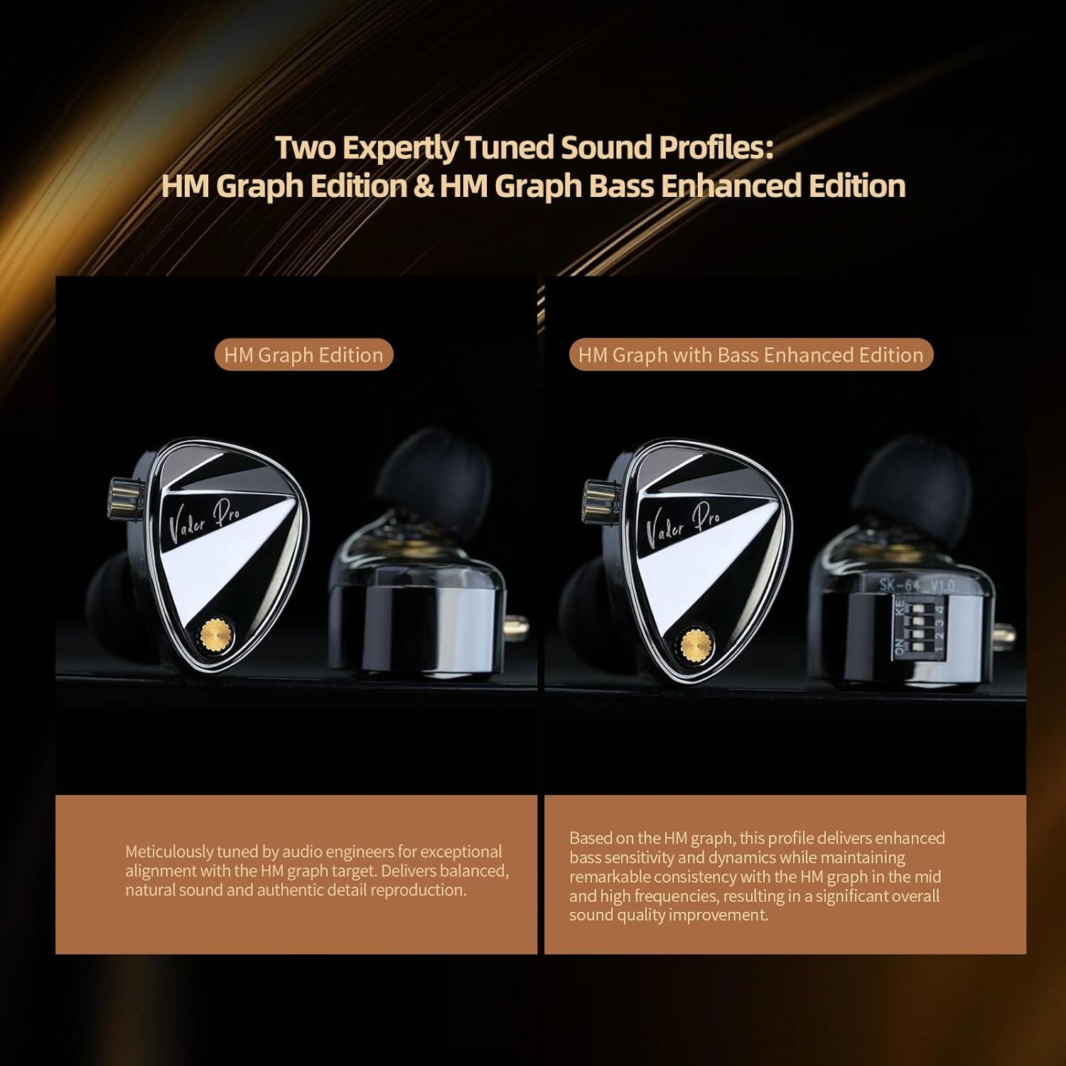 Auriculares In-Ear KZ Vader Pro con 3 Controladores Dinámicos