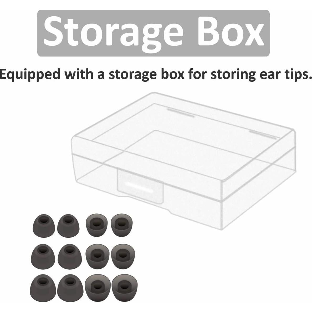 6 Pares Puntas de Silicona Jabra Elite 3/4/7 Pro/Active Gris