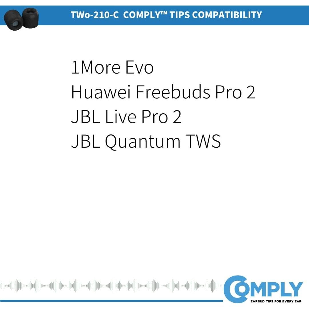Puntas de Espuma Comply TWo-210-C para Auriculares Jabra y JBL - 3 Pares