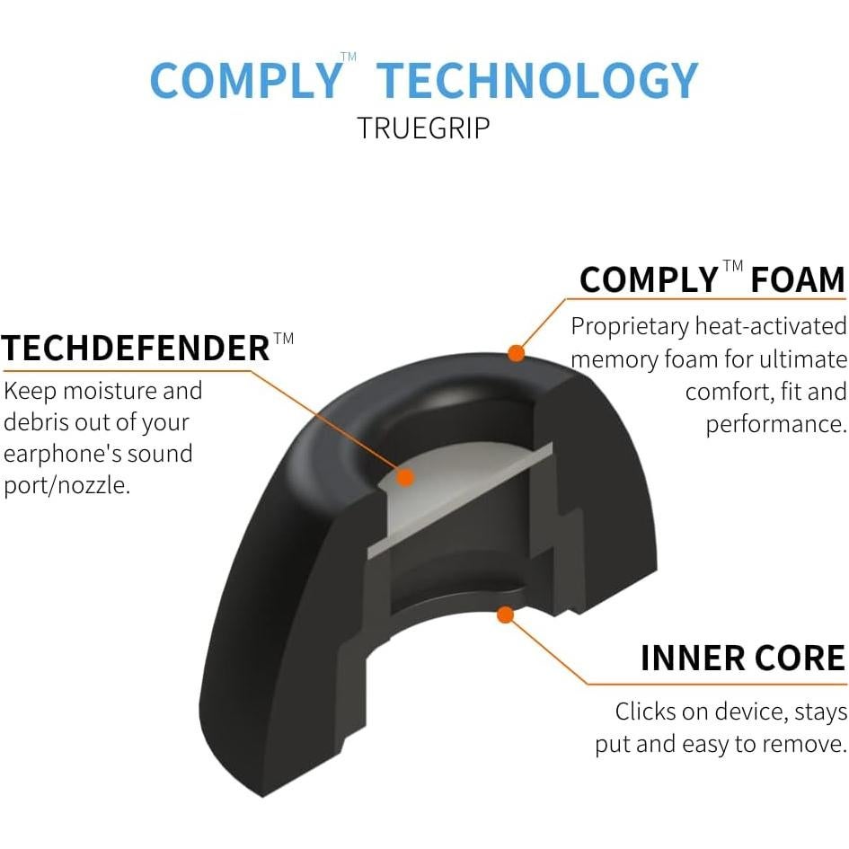 Puntas de Espuma Comply TWo-210-C para Auriculares Jabra y JBL - 3 Pares