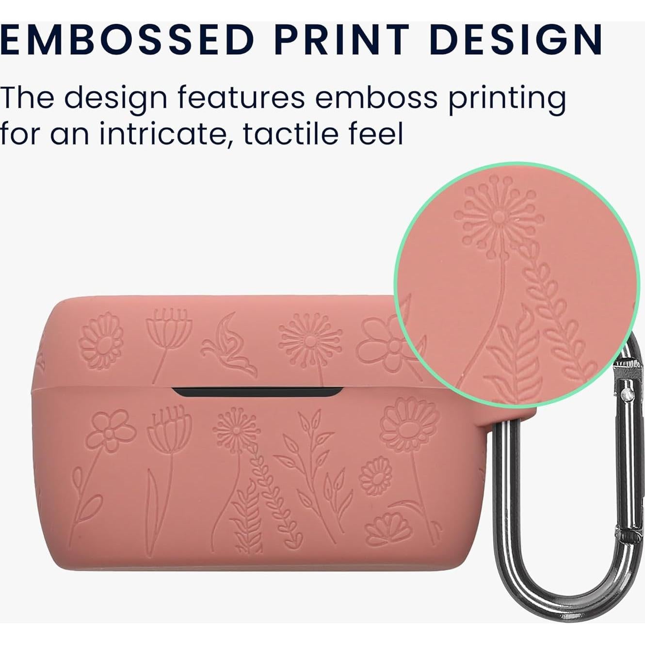 Funda de Silicona kwmobile para Jabra Elite 4 - Patrón en Relieve