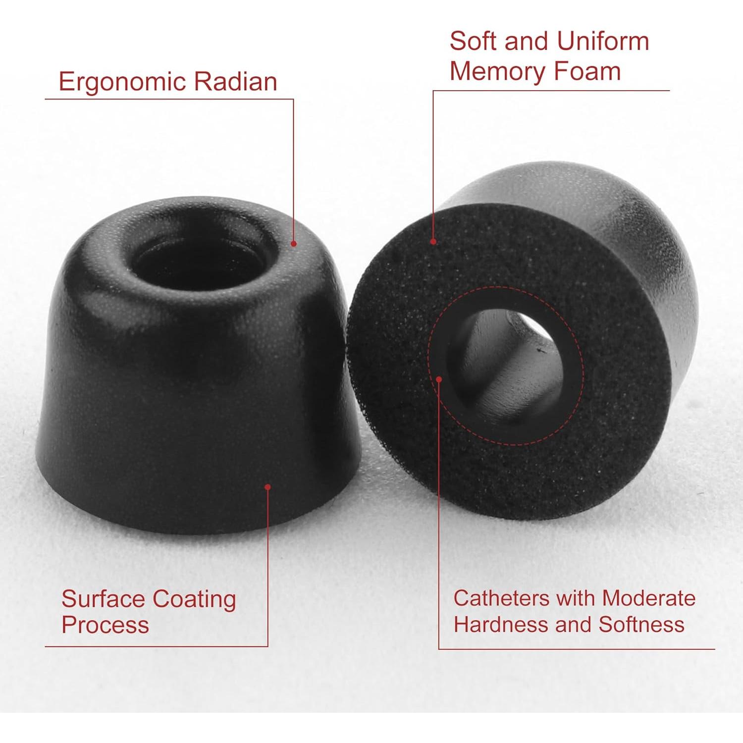 6 Pares Puntas de Espuma de Memoria para Auriculares 5-6mm