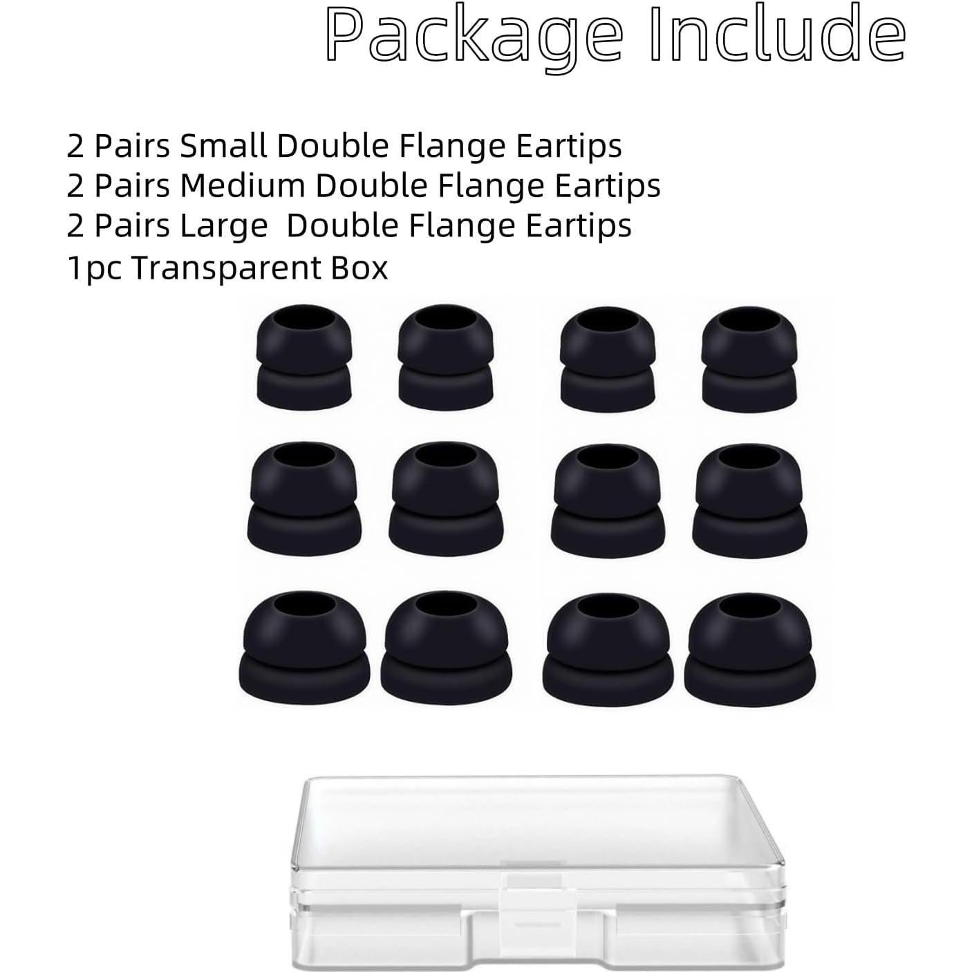 Consejos de Silicona Doble Brida Aginkgo para Auriculares Beats Fit Pro y Más - 12 Piezas S/M/L