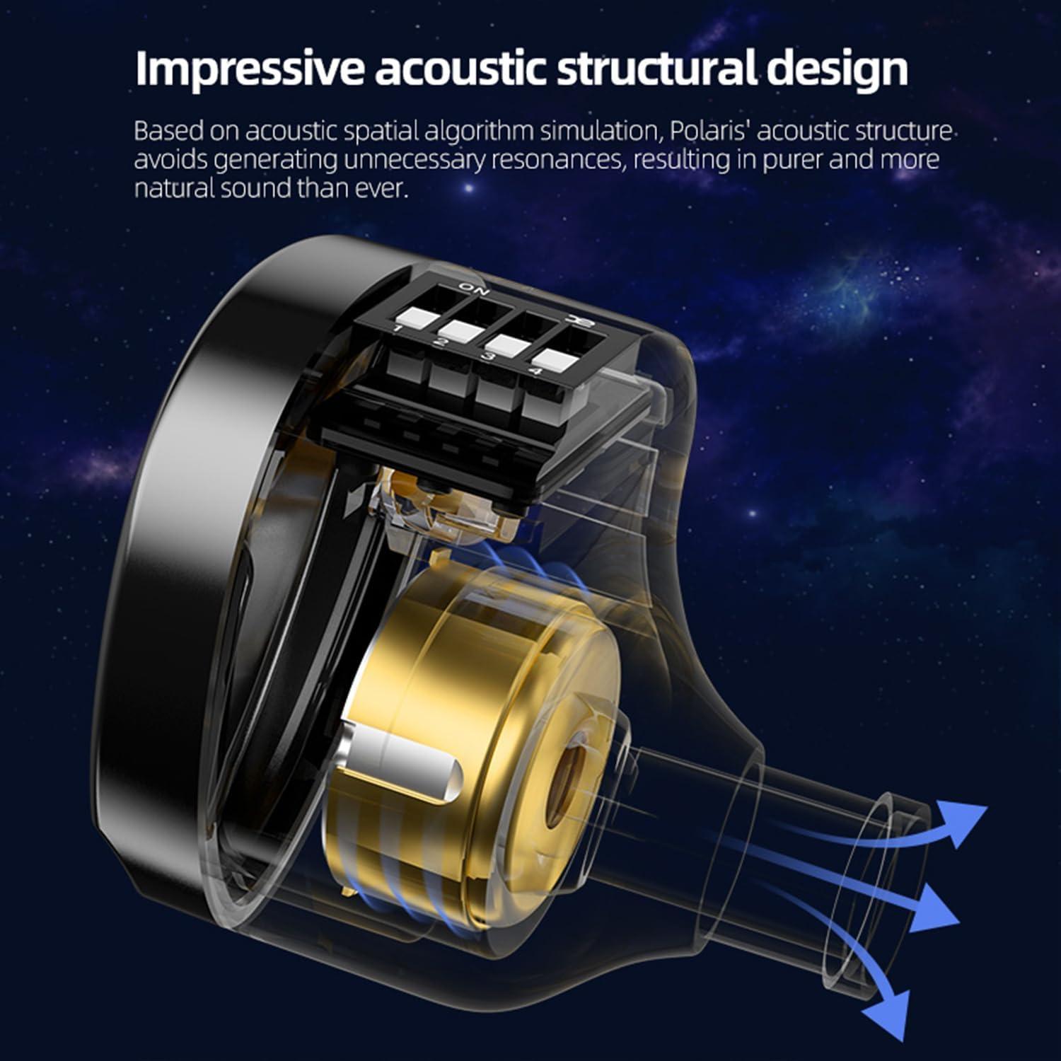 Auriculares In-Ear CCA Polaris con Doble Controlador y Cable Desmontable