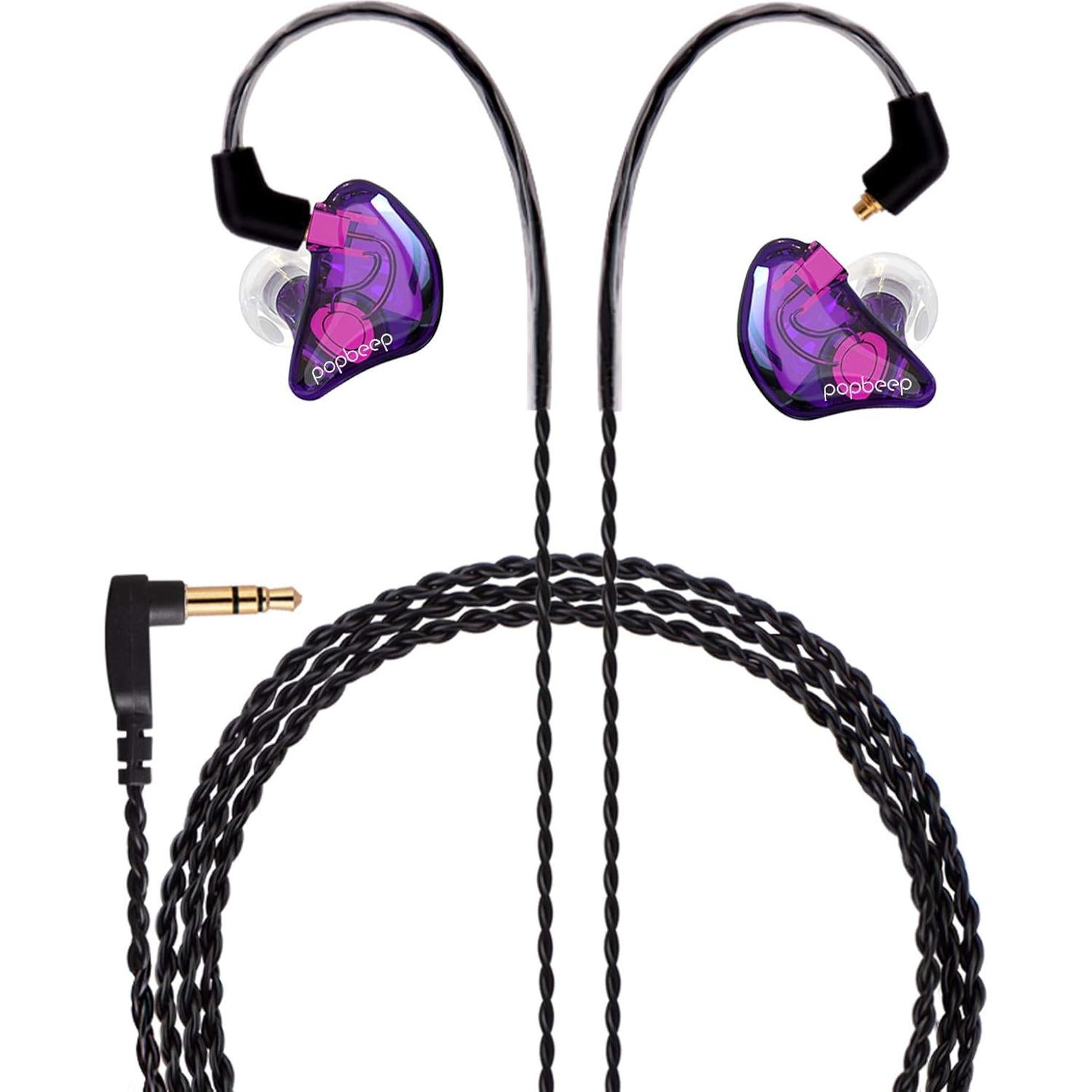 Auriculares In-Ear BASN Bsinger BC100 Púrpura con Cable Desmontable