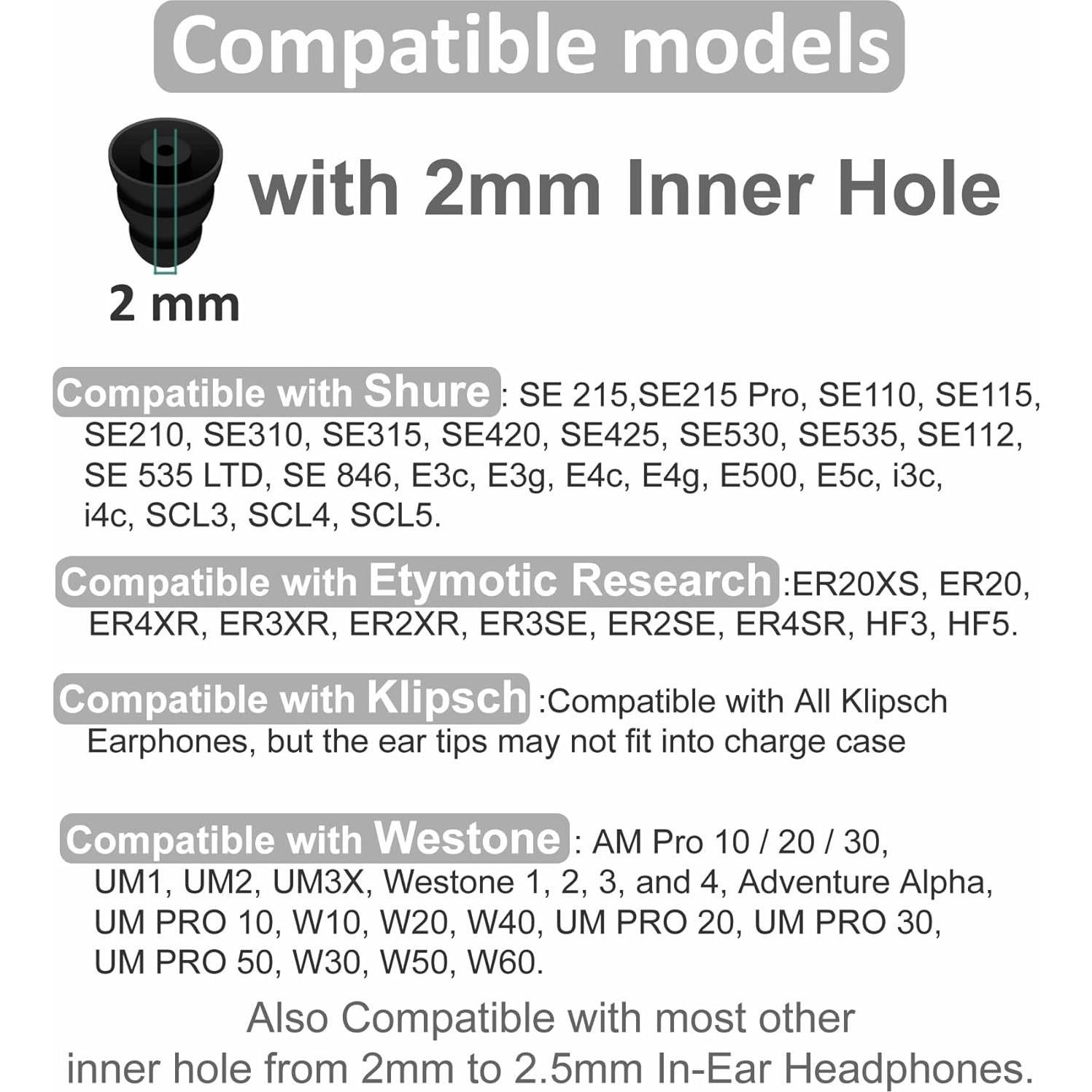 Tapones para Oídos Silicona Grande IiEXCEL 6 Pares Triple Flange