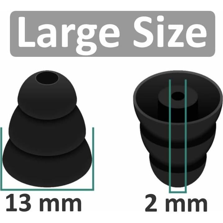 Tapones para Oídos Silicona Grande IiEXCEL 6 Pares Triple Flange