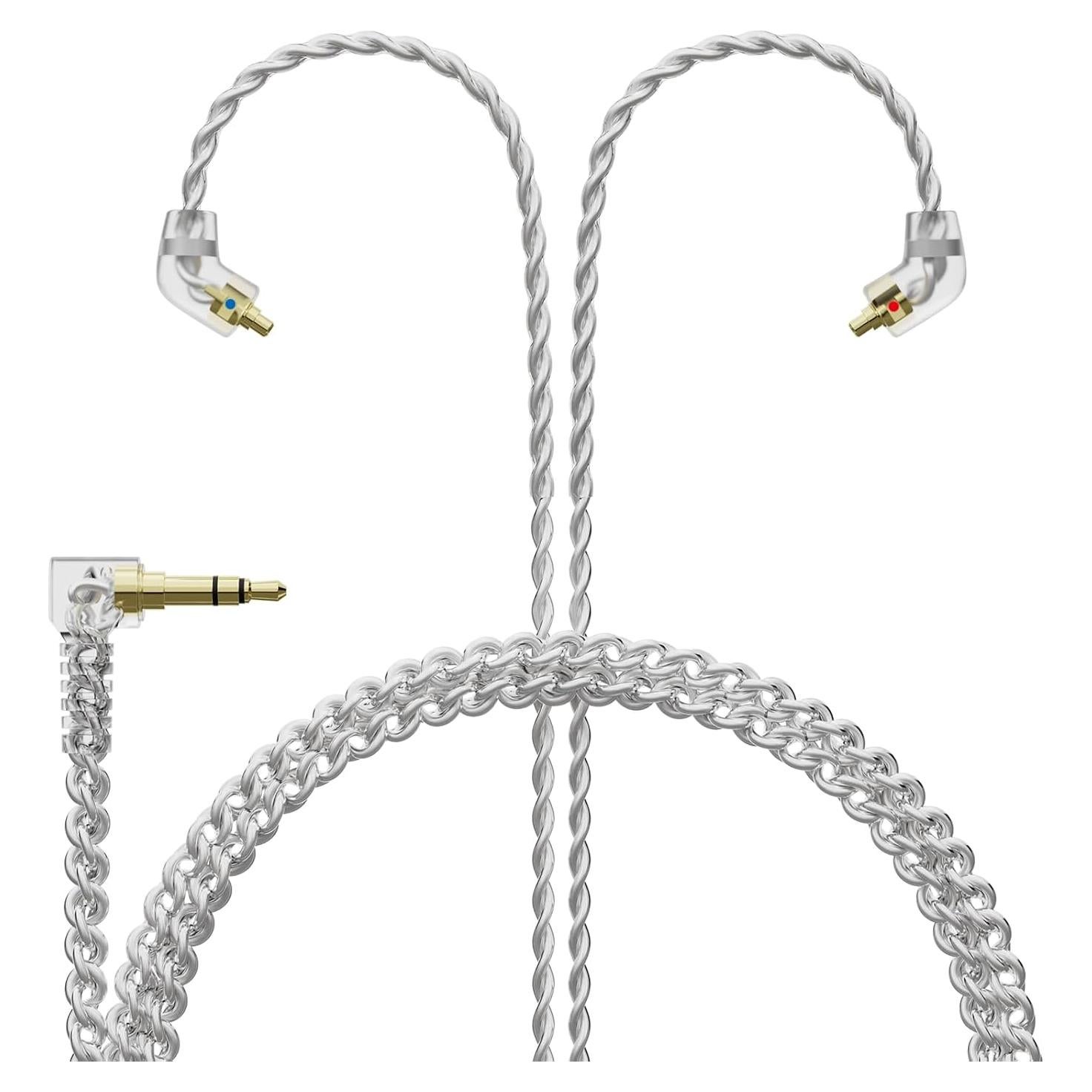 Cable de Auriculares BASN SC100-MMCX Blanco 1.5m Desmontable