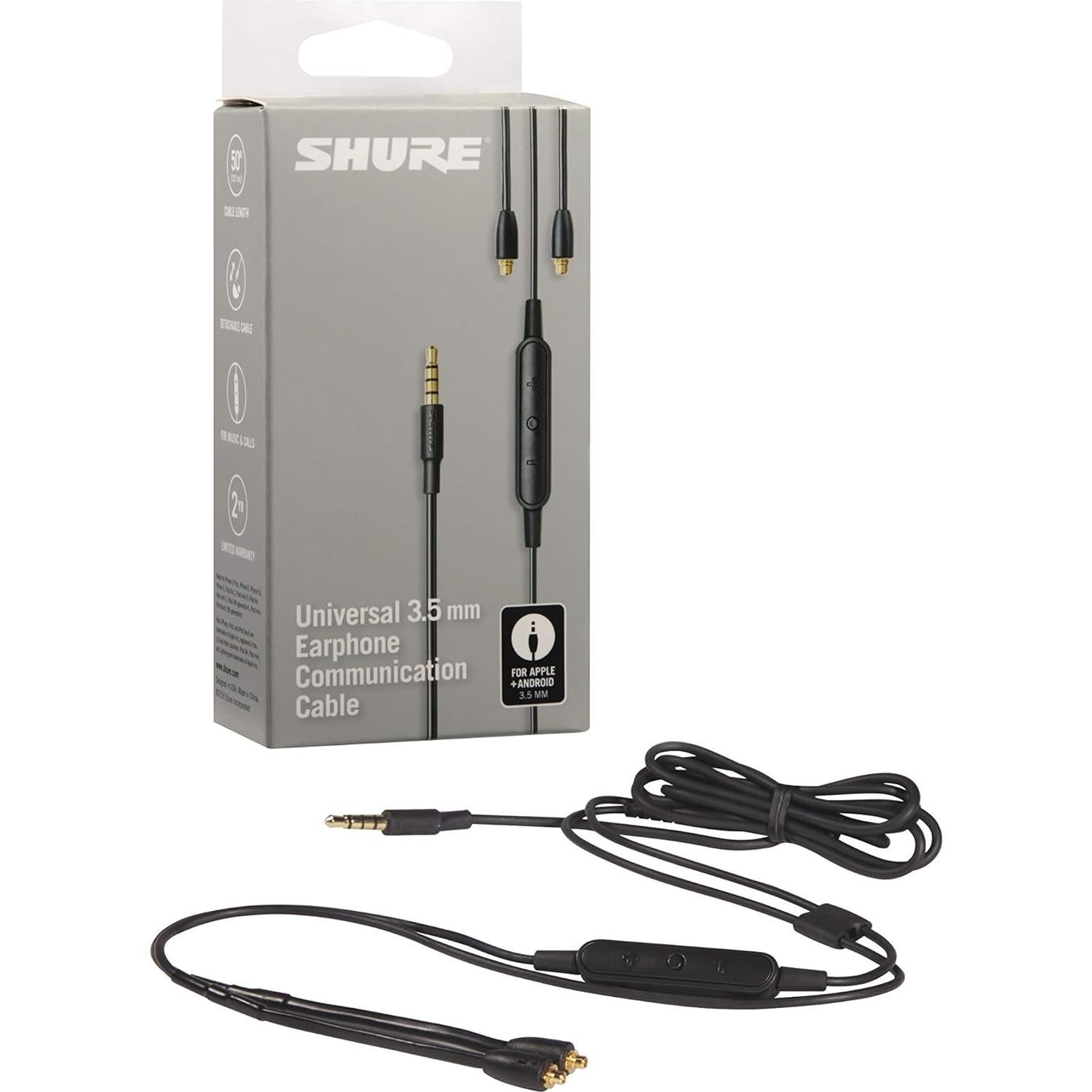 Auriculares Aislantes Shure SE215 PRO Negro con Cable RMCE-UNI