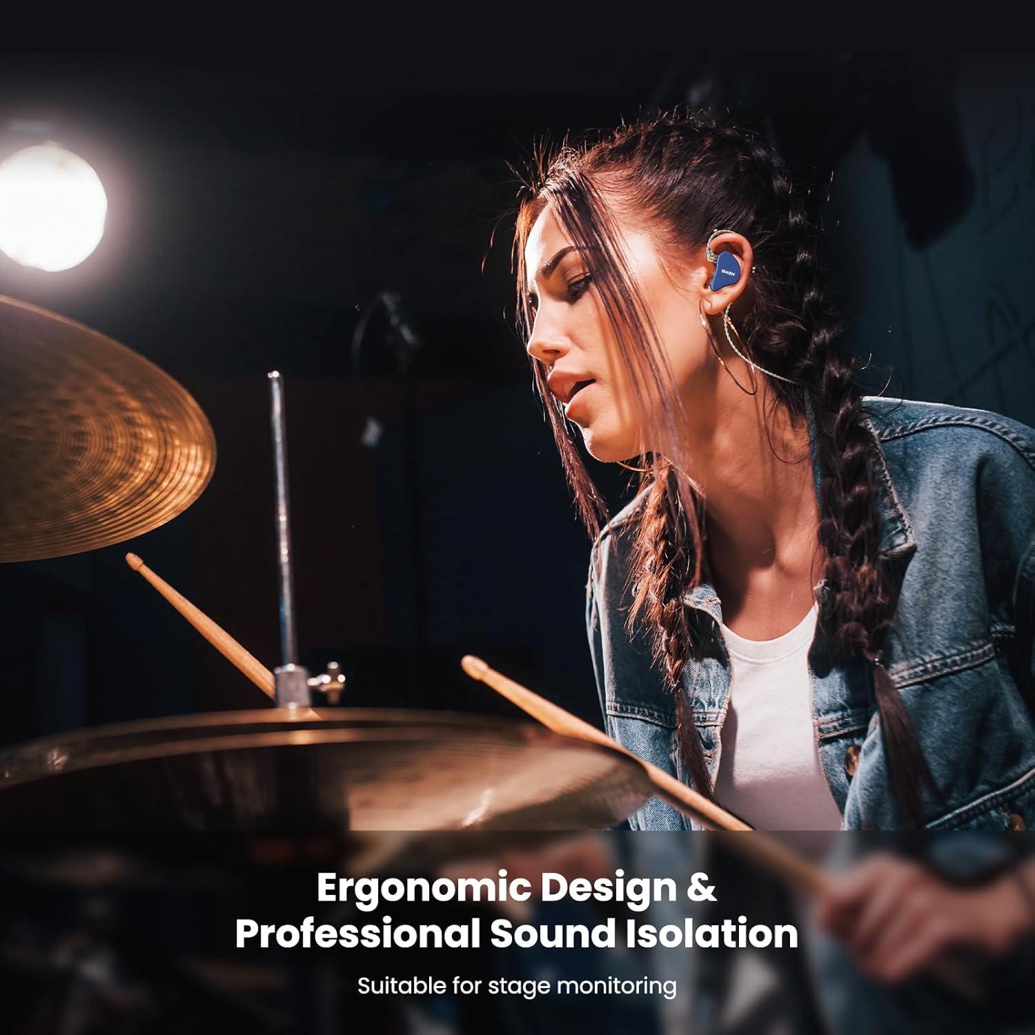 Auriculares In Ear BASN MiX-PD HiFi 2 Controladores Azul