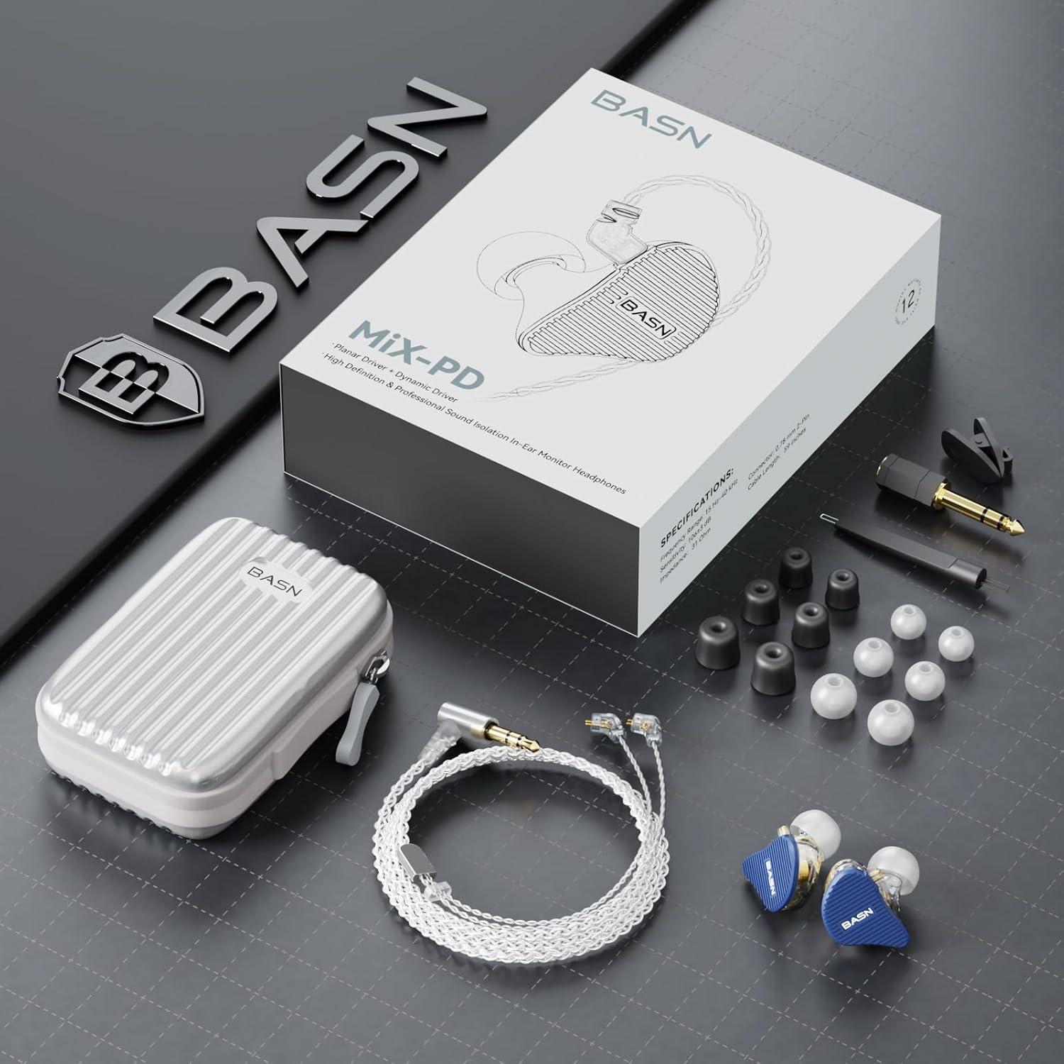 Auriculares In Ear BASN MiX-PD HiFi 2 Controladores Azul