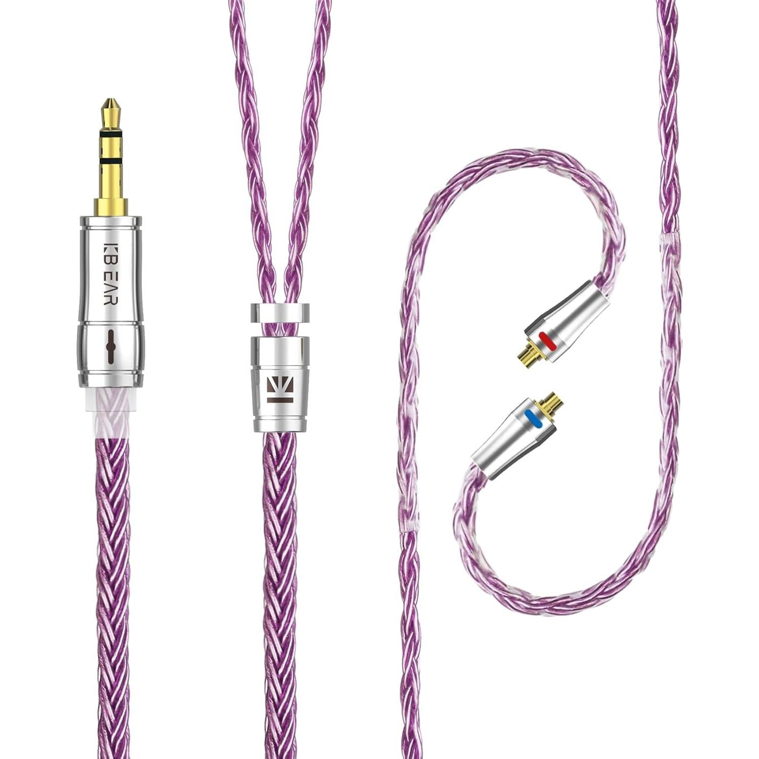 Cable IEM KBEAR ST18 1.2m MMCX 3.5mm para Auriculares