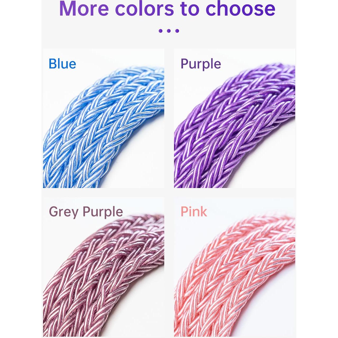 Cable IEM KBEAR ST18 1.2m MMCX 3.5mm para Auriculares