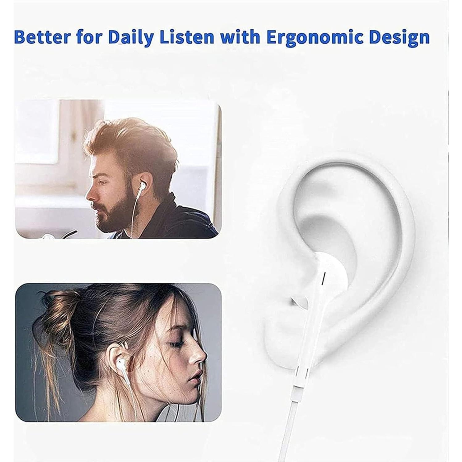 Auriculares con Cable Pcwfbzf 3.5mm - Paquete de 2 Blancos