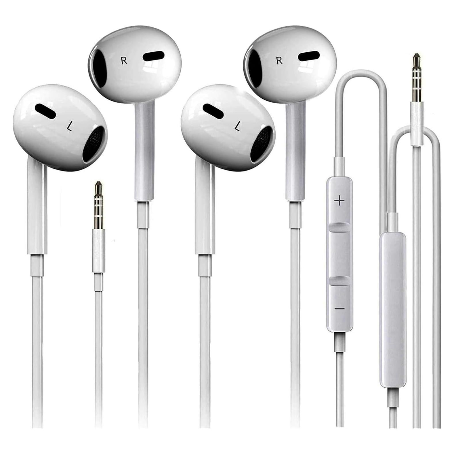Auriculares con cable Nvnceiw 3.5mm - Paquete de 2, Blanco