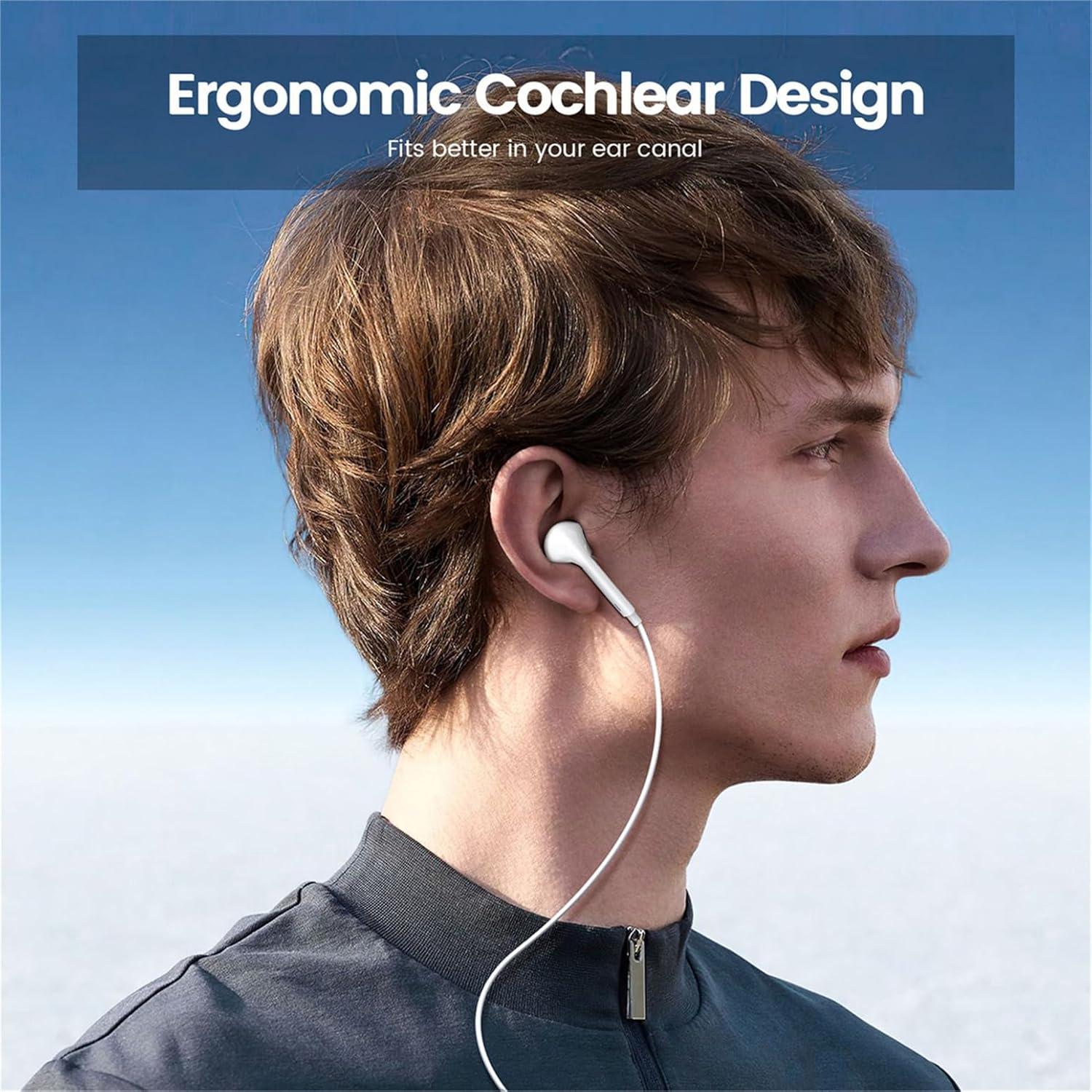 Auriculares con cable Nvnceiw 3.5mm - Paquete de 2, Blanco