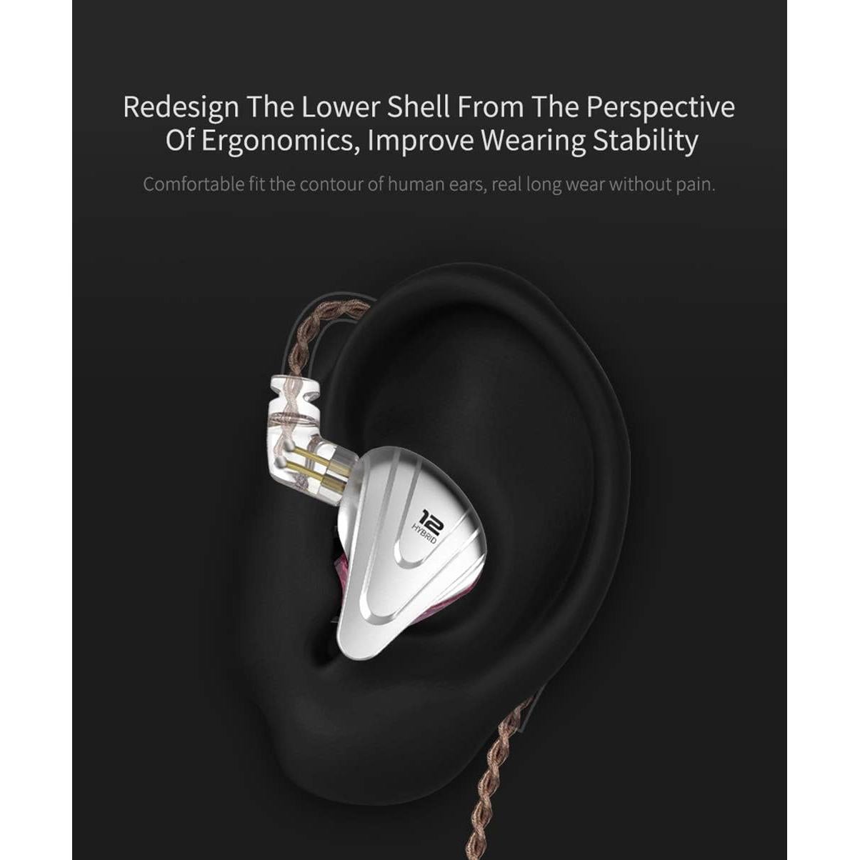 Auriculares In-Ear KZ ZSX 1DD+5BA HiFi Aislante Ruido Negro