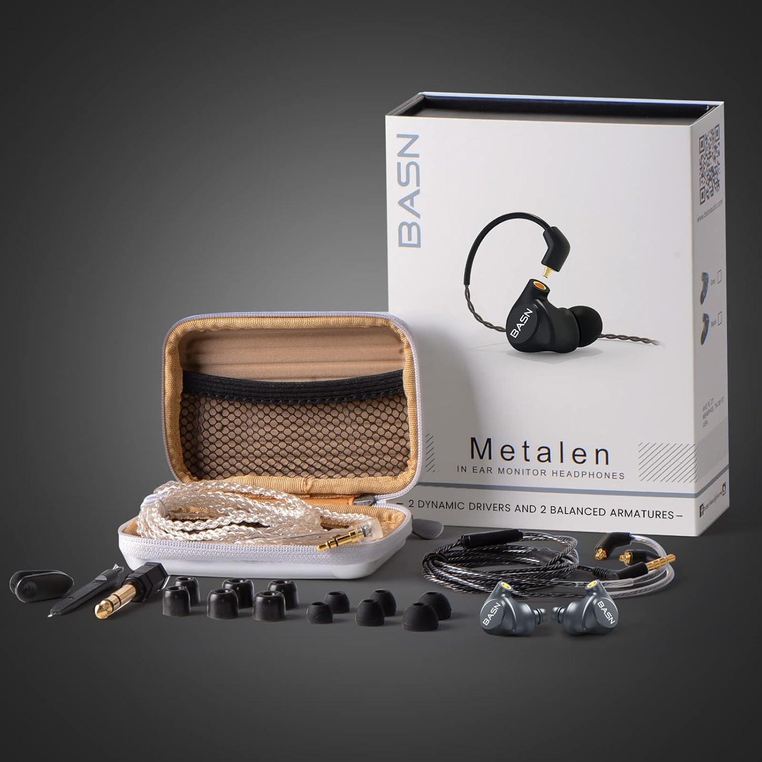 Auriculares in-Ear BASN Metalen con Aislamiento de Ruido