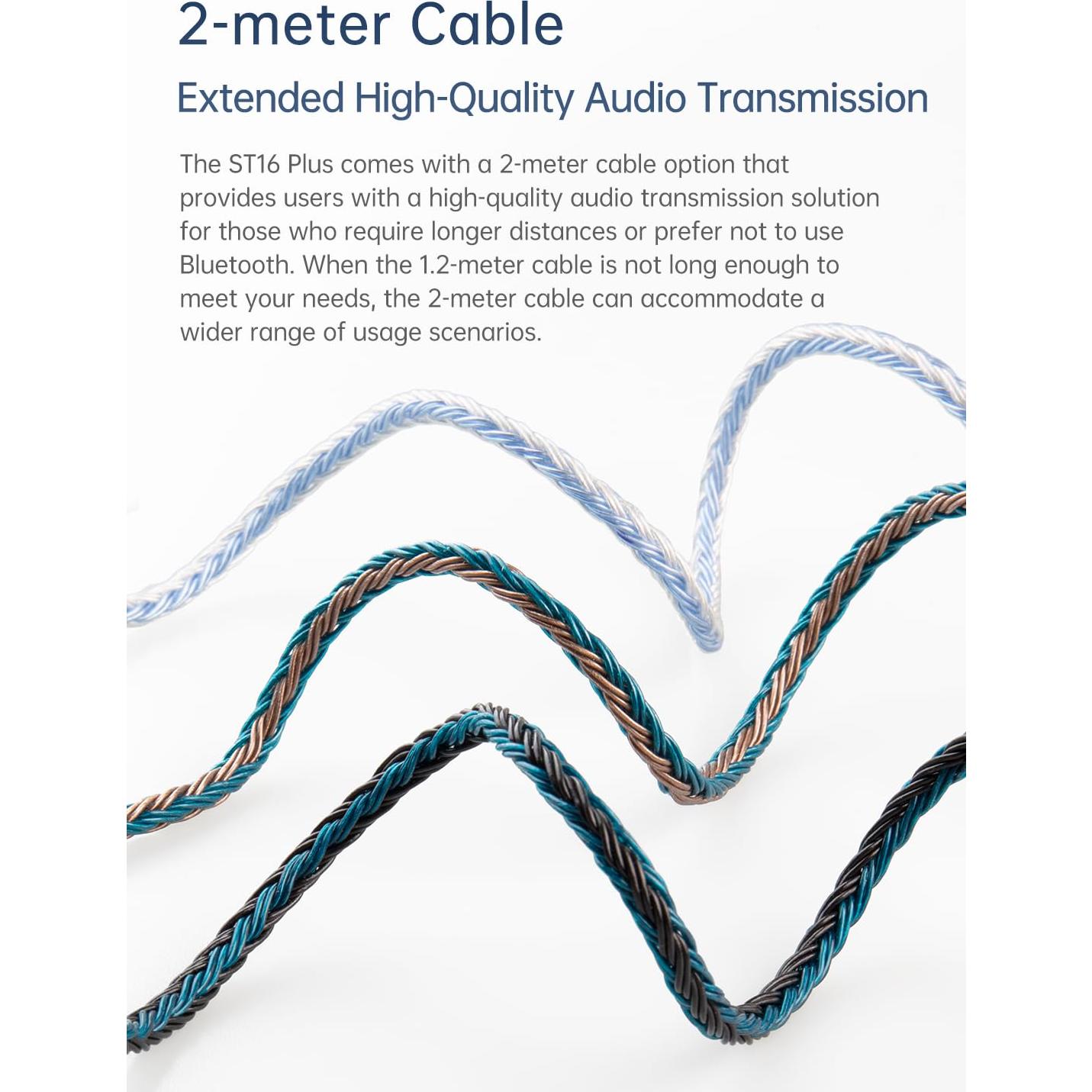Cable IEM Yinyoo de 2 Metros para Auriculares KZ ZS10 Pro