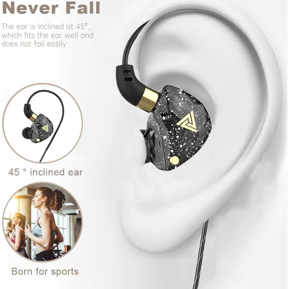 Auriculares Qkz Sk8 In-Ear HiFi con Cable, Cancelación Ruido