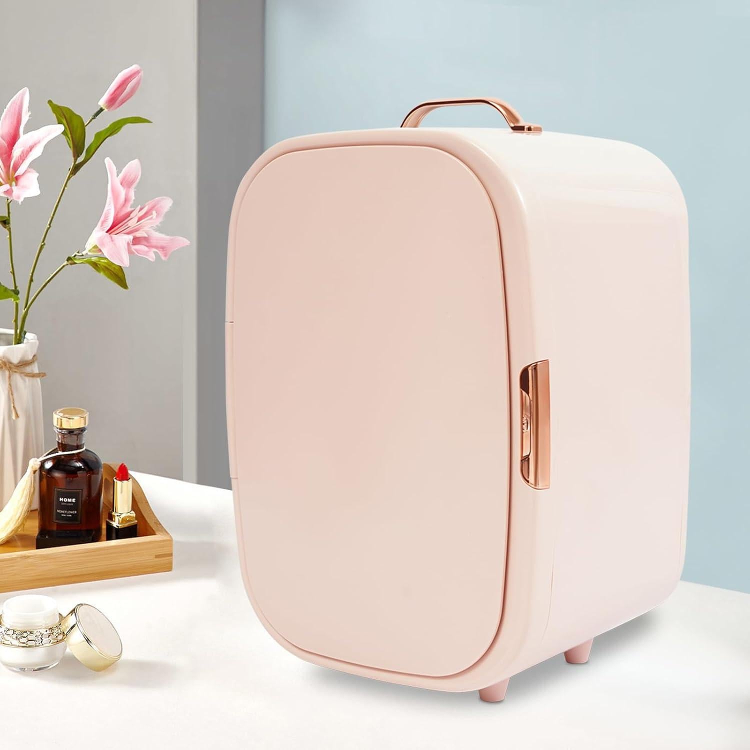 Mini Refrigerador de Belleza DYRABREST 12L Rosa Enfriamiento y Calor