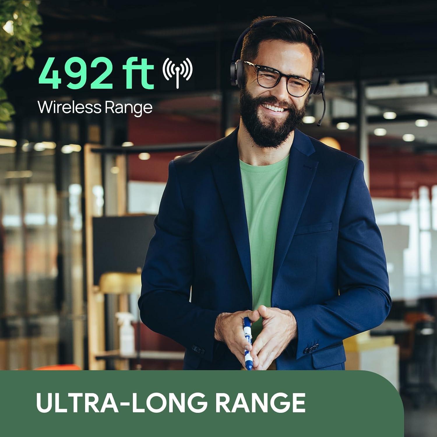 Auricular Inalámbrico Yealink WH64 DECT Bluetooth 150m 32h