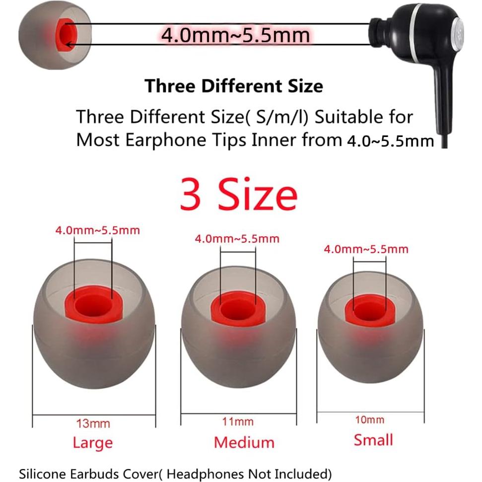 Puntas de Silicona para Auriculares - 18 Pares SML - Blancas