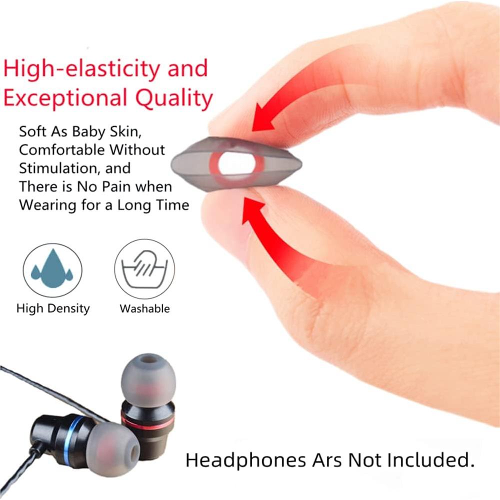 Puntas de Silicona para Auriculares - 18 Pares SML - Blancas