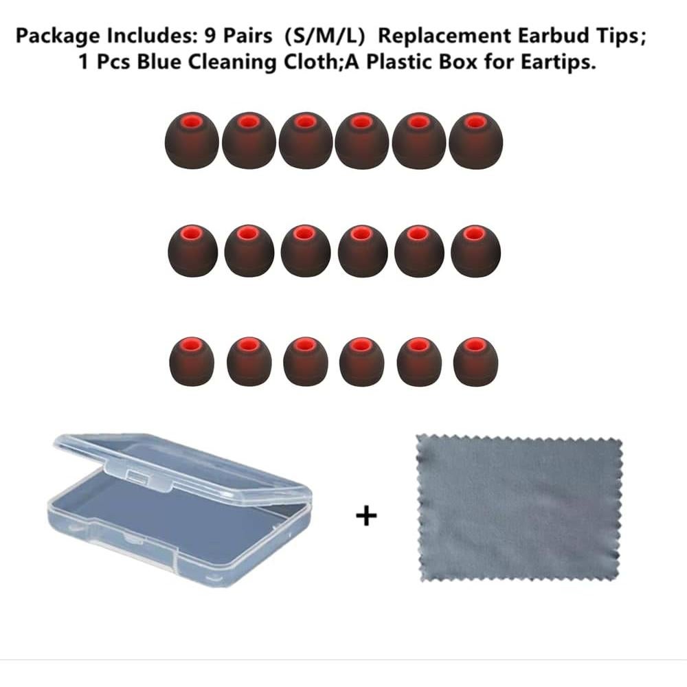 Consejos de Reemplazo de Auriculares Silicona 9 Pares S M L