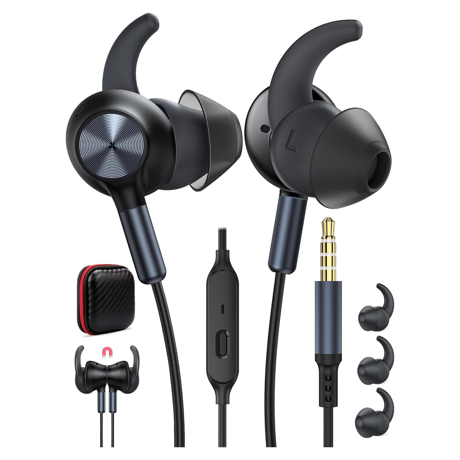 Auriculares con cable 3.5mm TOPAUX, sonido HiFi, micrófono