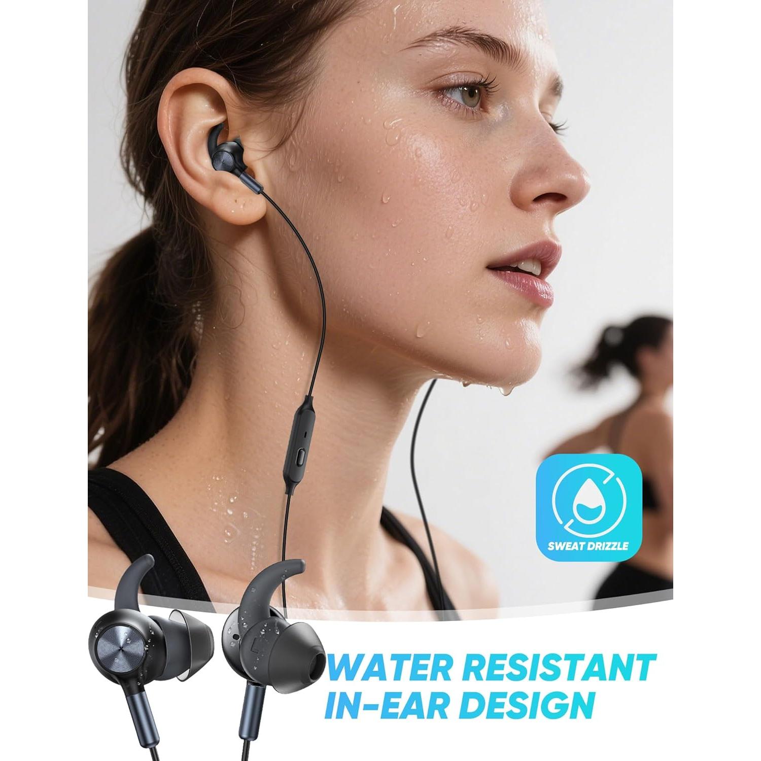 Auriculares con cable 3.5mm TOPAUX, sonido HiFi, micrófono