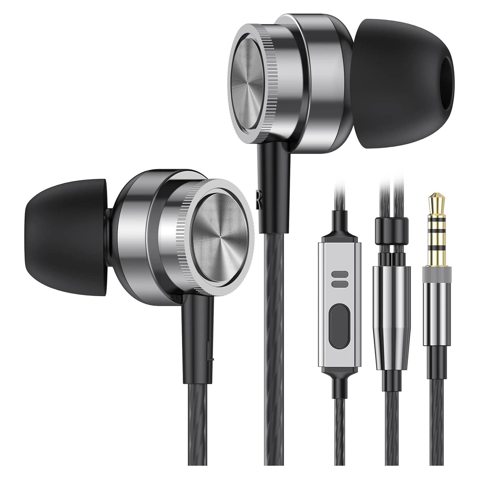 Auriculares Intrauditivos Yatloml EP610 Plata con Micrófono