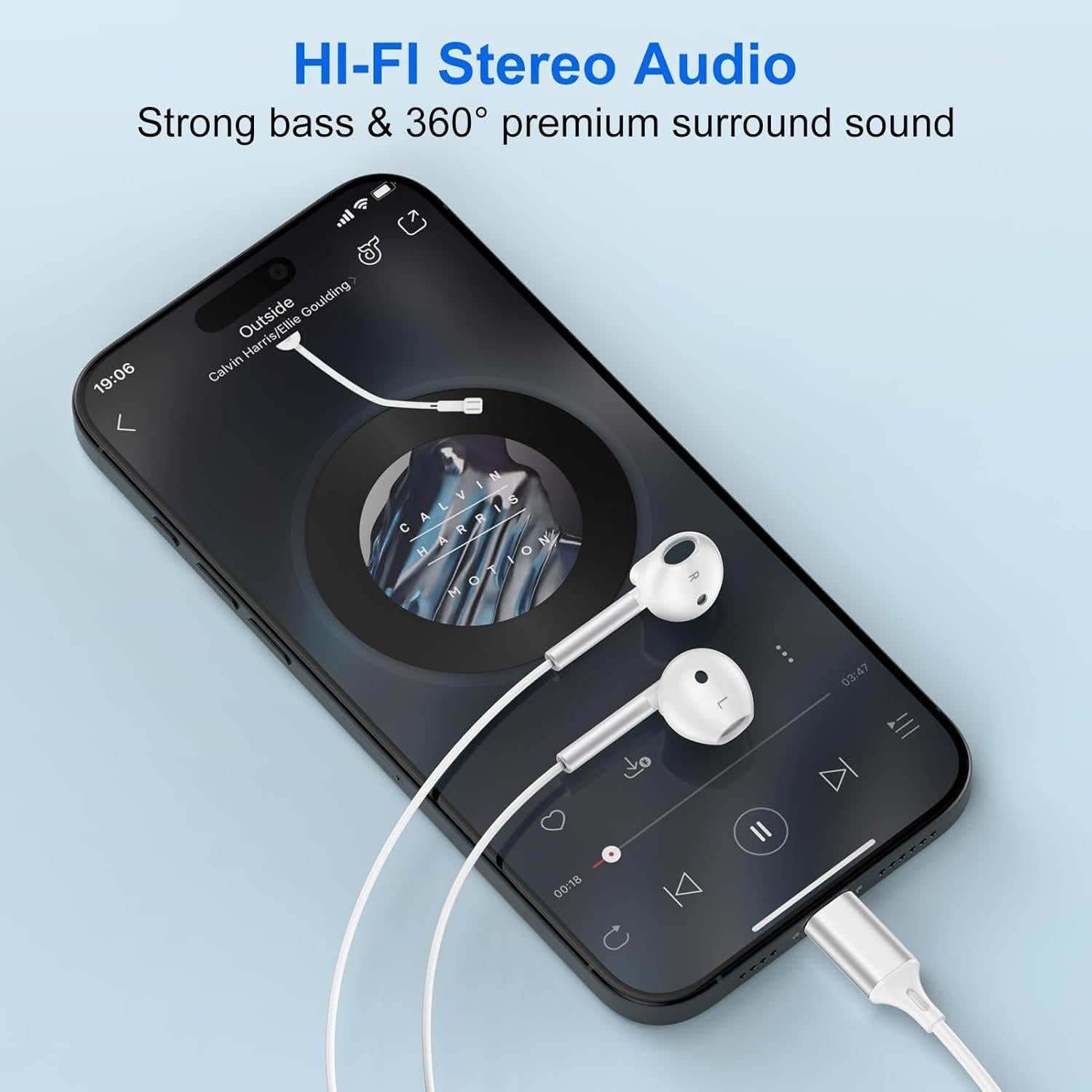 Auriculares USB C con Micrófono y Control de Volumen - Compatibles con iPhone 16 Pro Max y Samsung Galaxy S25 Ultra