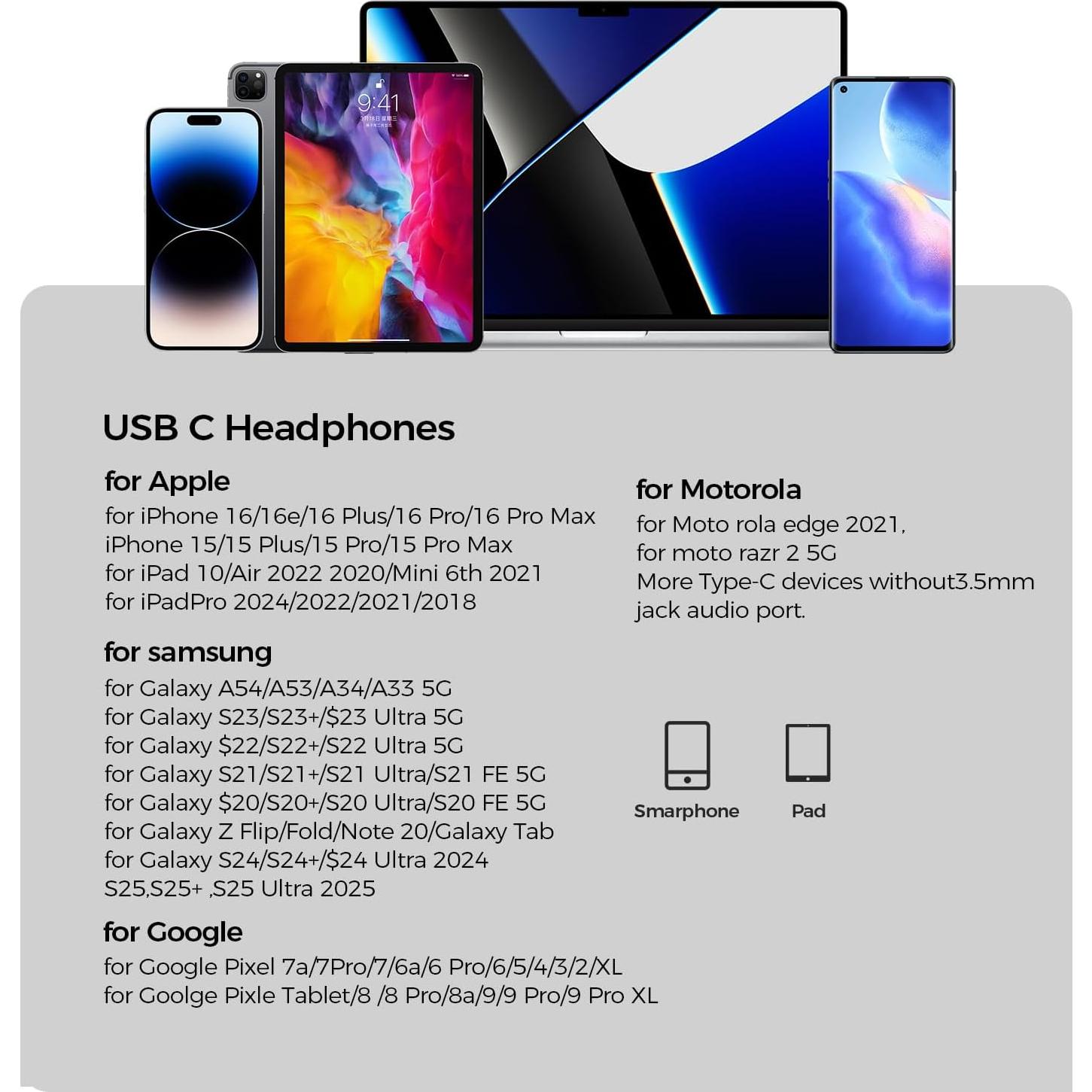 Auriculares USB C Gennice GN800 con Micrófono y Control de Volumen