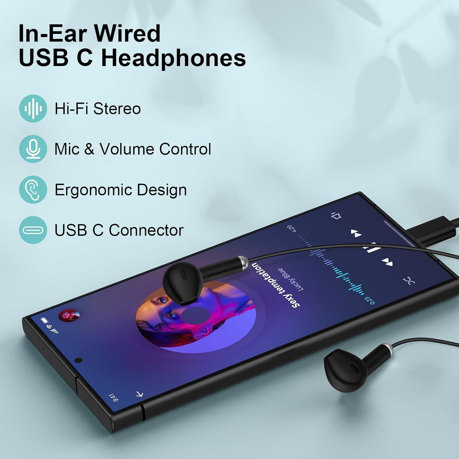 Auriculares con cable USB C Samsung EASC06KT - Sonido HiFi