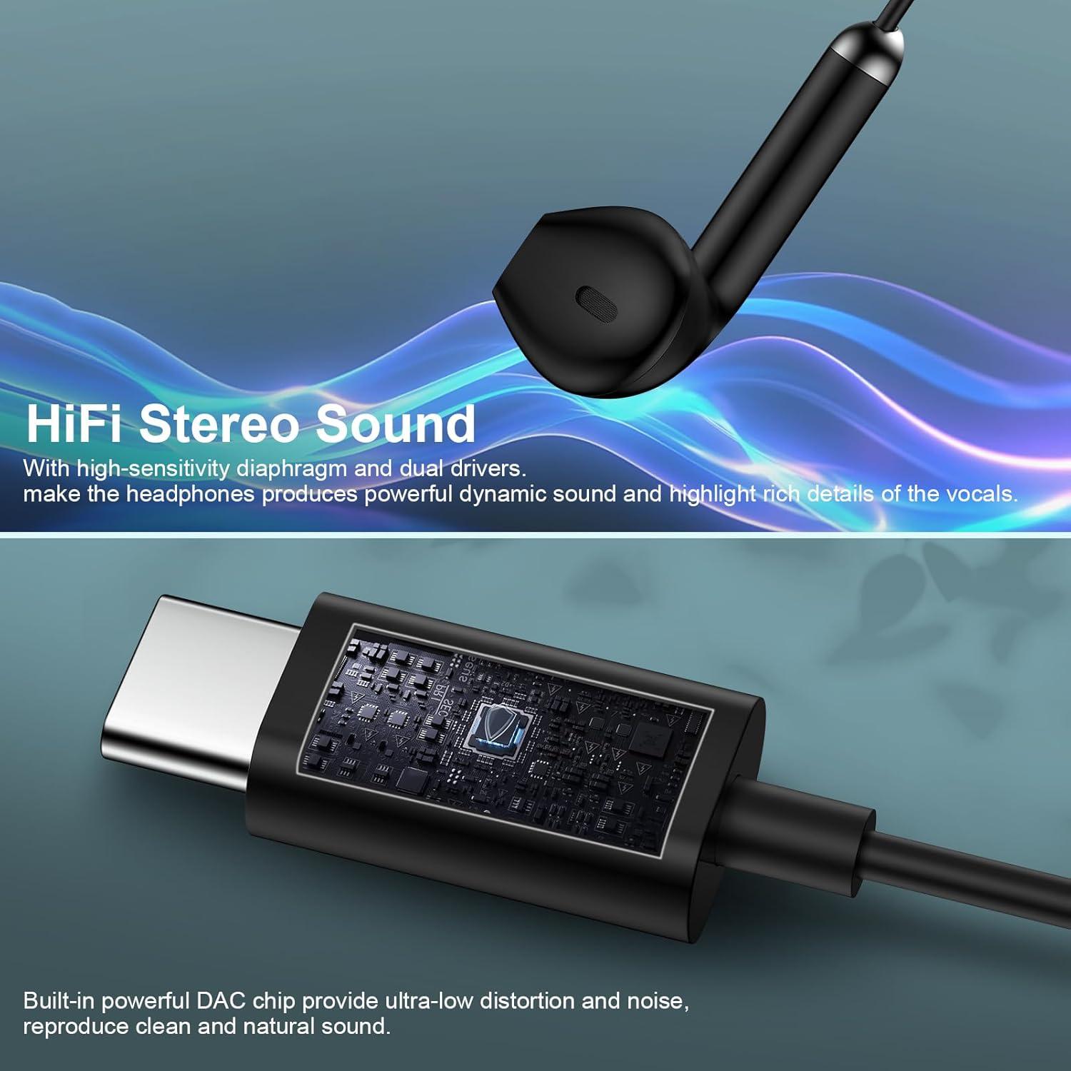 Auriculares con cable USB C Samsung EASC06KT - Sonido HiFi