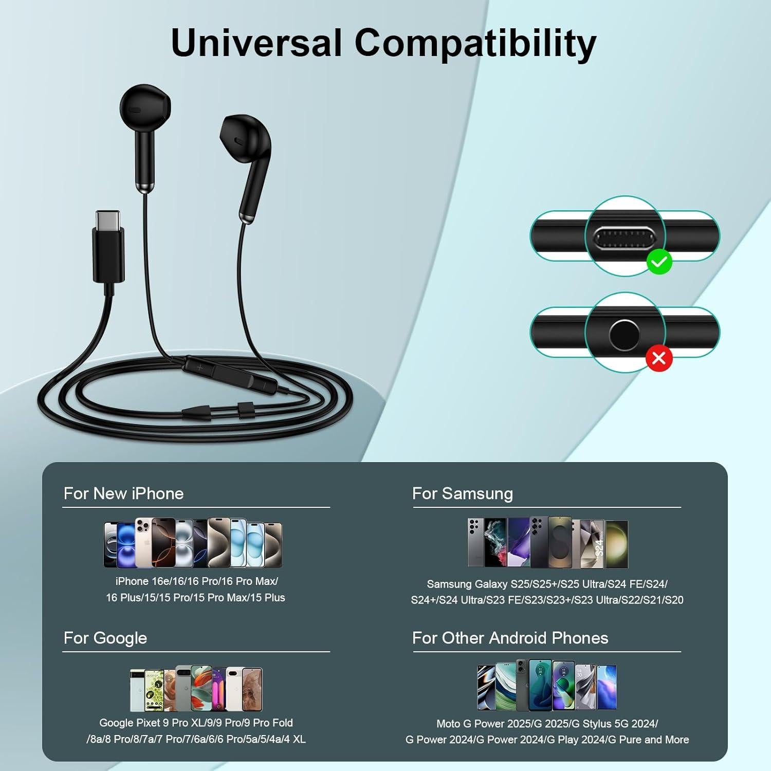 Auriculares con cable USB C Samsung EASC06KT - Sonido HiFi