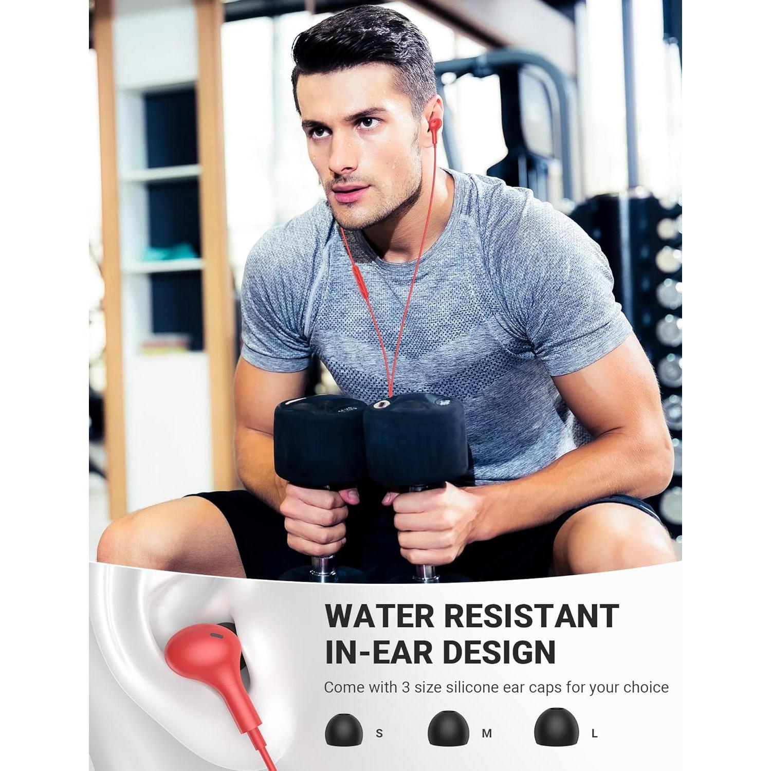 Auriculares USB C In Ear Bonitos con Micrófono y Control de Volumen