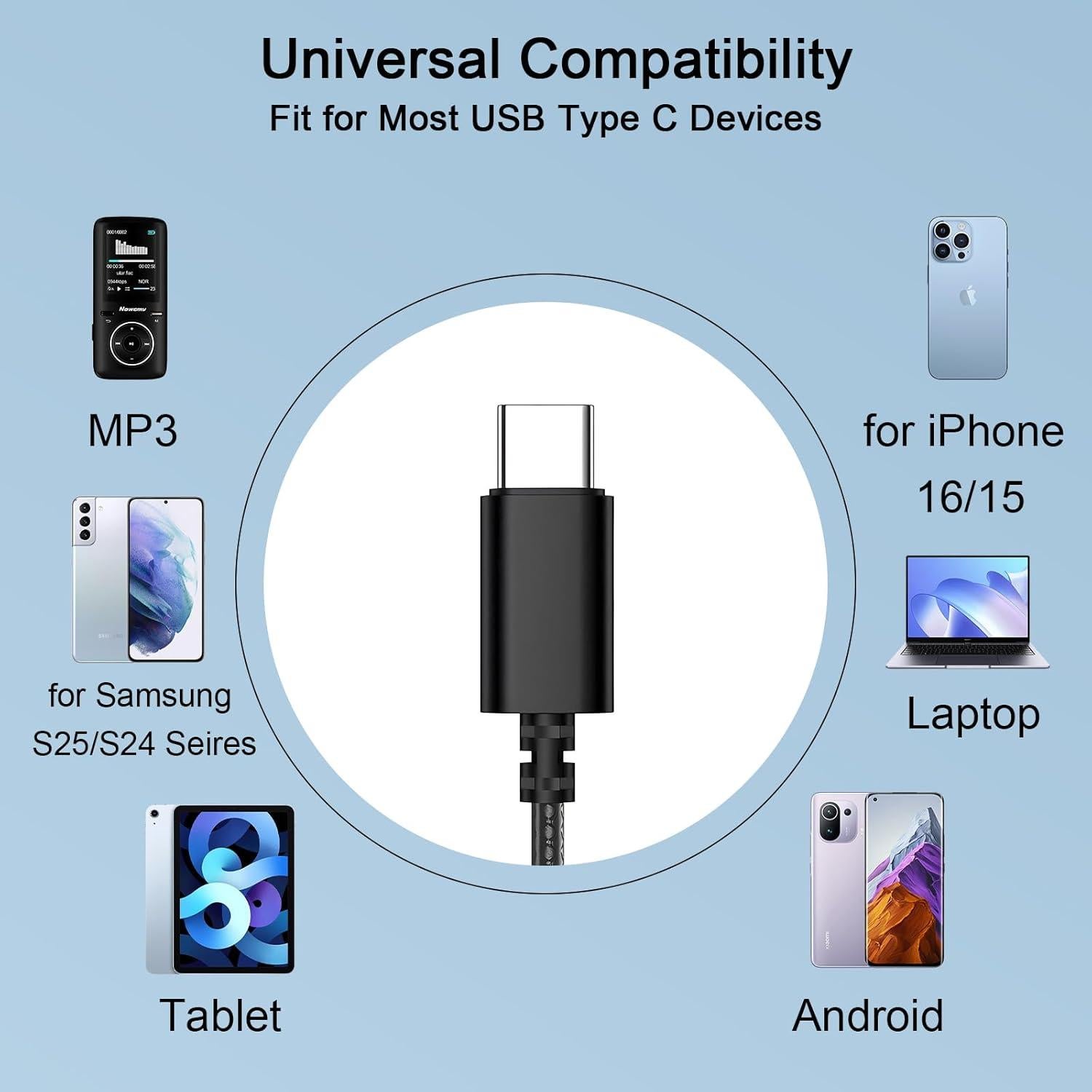 Auriculares USB C AIAUXAI con micrófono y almohadillas - Rojo