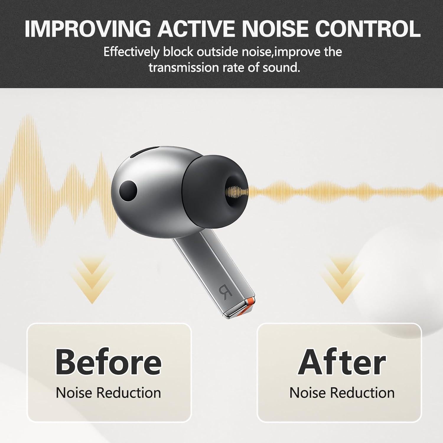 Puntas de oído viscoelásticas para Samsung Galaxy Buds3 Pro - Naranja Mediano