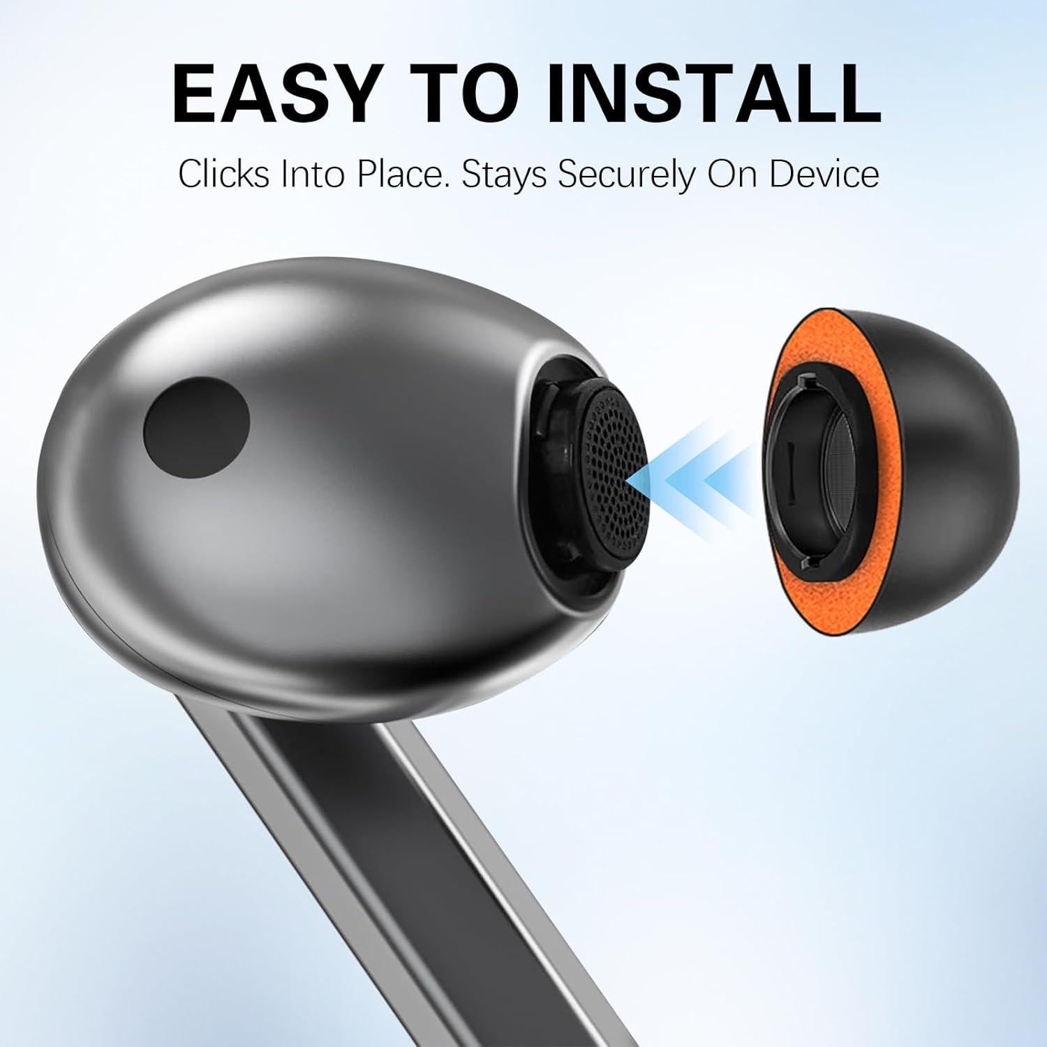 Puntas de oído viscoelásticas para Samsung Galaxy Buds3 Pro - Naranja Mediano