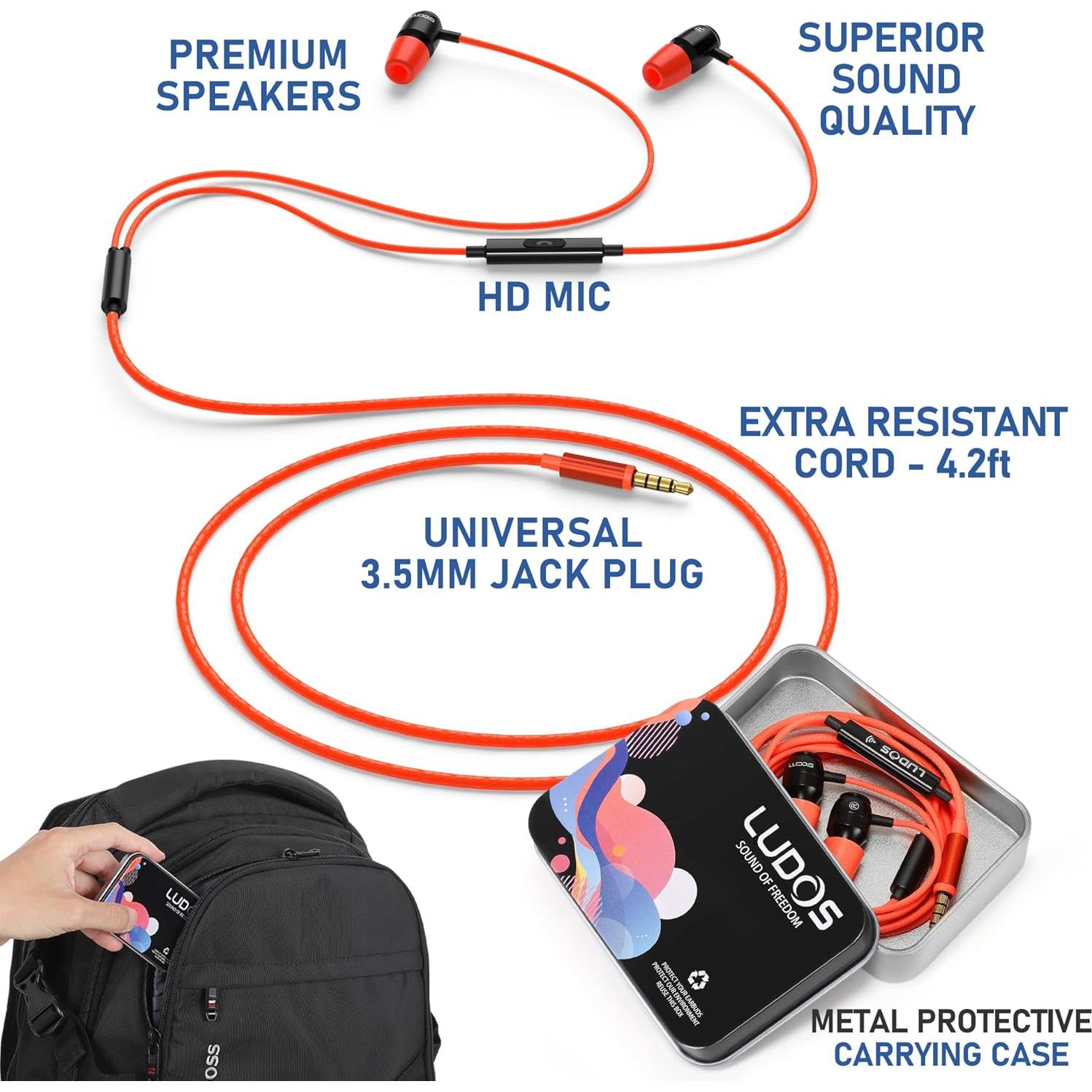 Auriculares In-Ear LUDOS Clamor con Micrófono y Aislamiento de Ruido