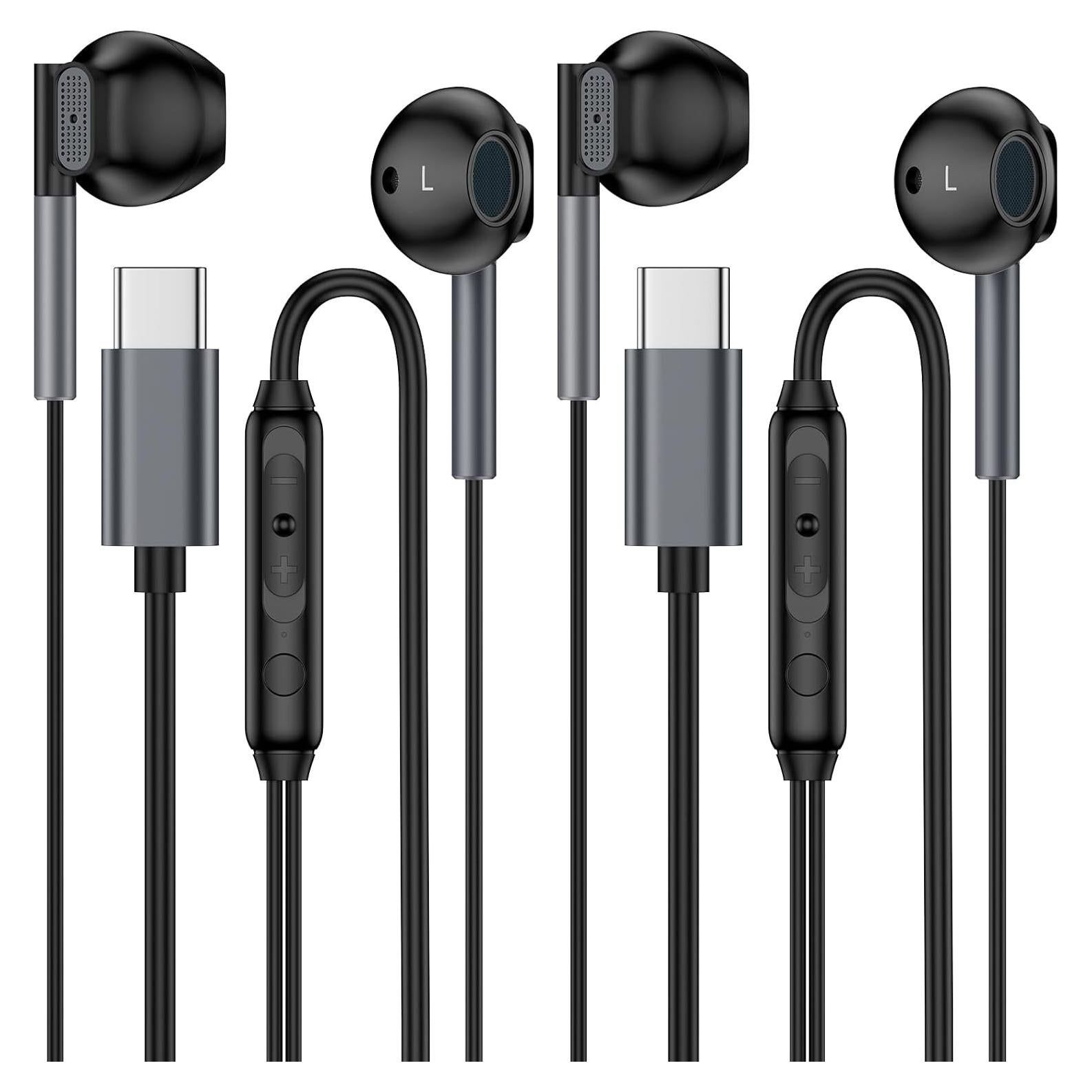 Auriculares USB C In-Ear CIQILY con Micrófono y Control Volumen