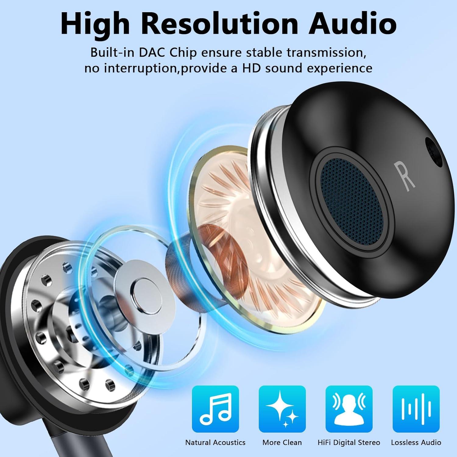 Auriculares USB C In-Ear CIQILY con Micrófono y Control Volumen