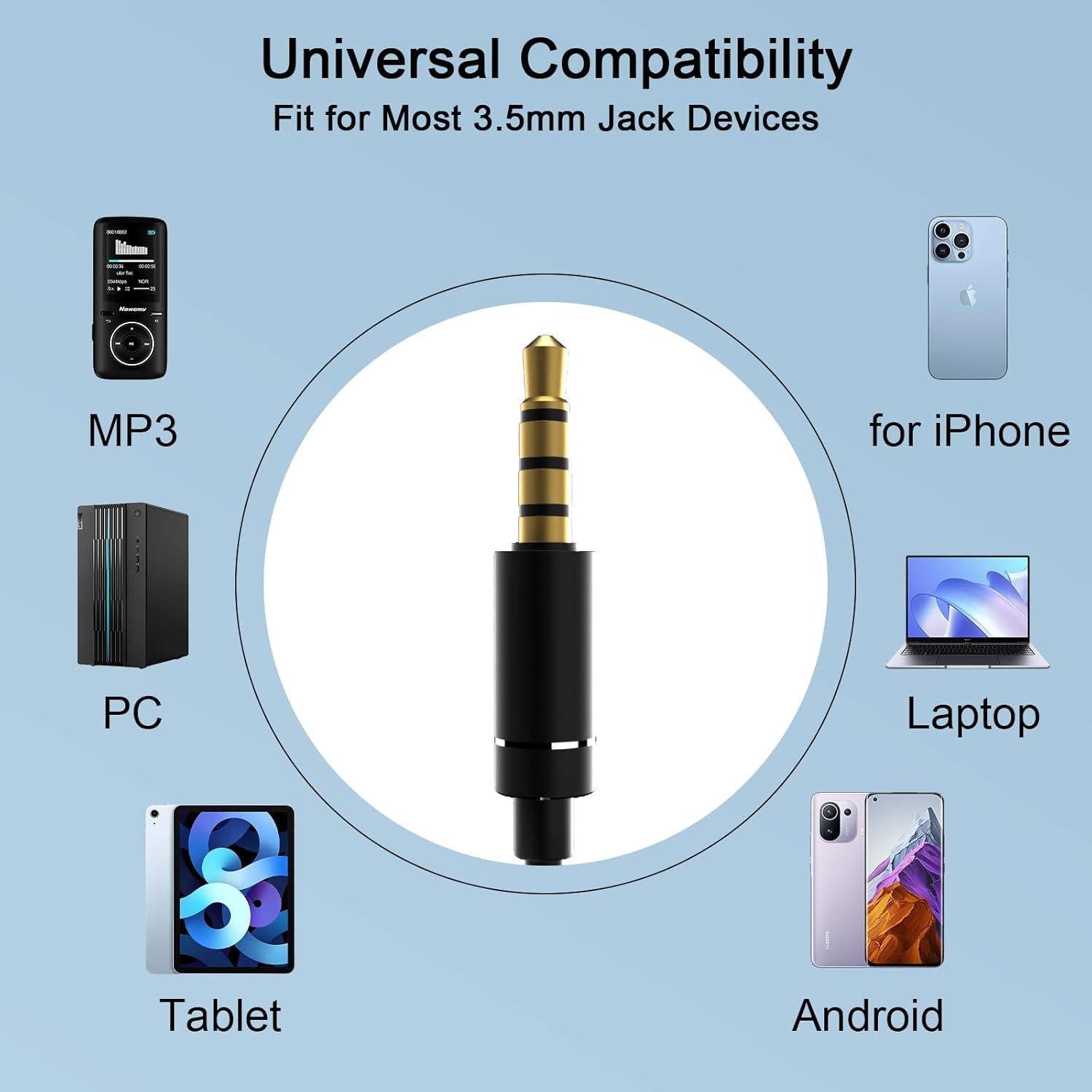 Auriculares con cable AIAUXAI 3.5mm Rosa Púrpura con micrófono