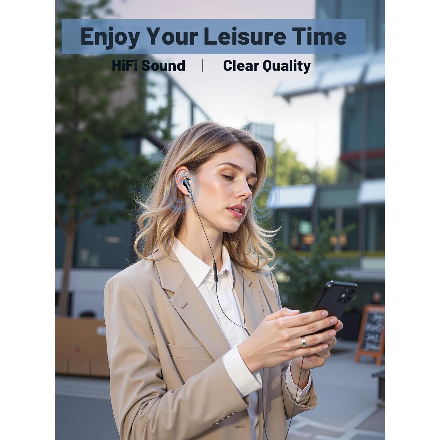 Auriculares USB C LCdaymini para iPhone 16 y Samsung Galaxy