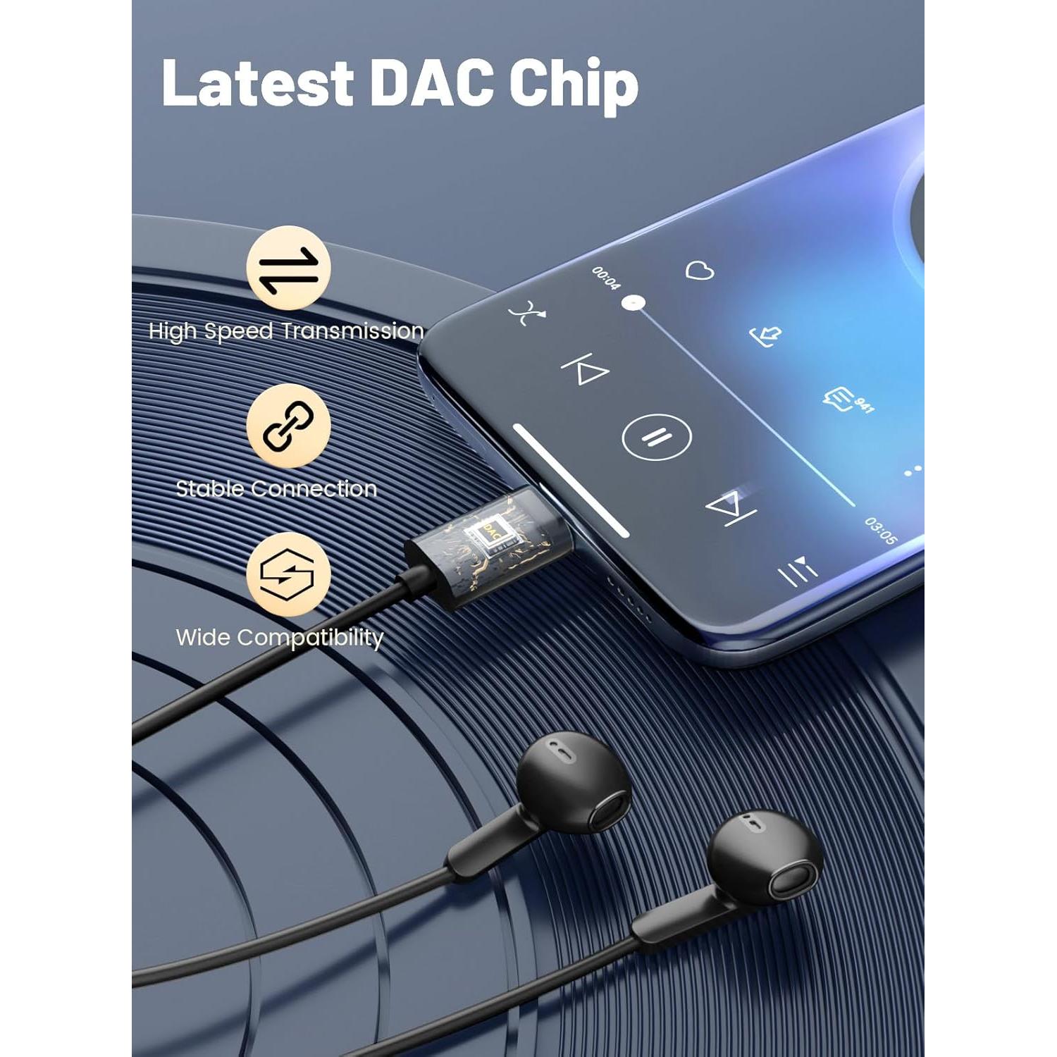 Auriculares USB C LCdaymini para iPhone 16 y Samsung Galaxy